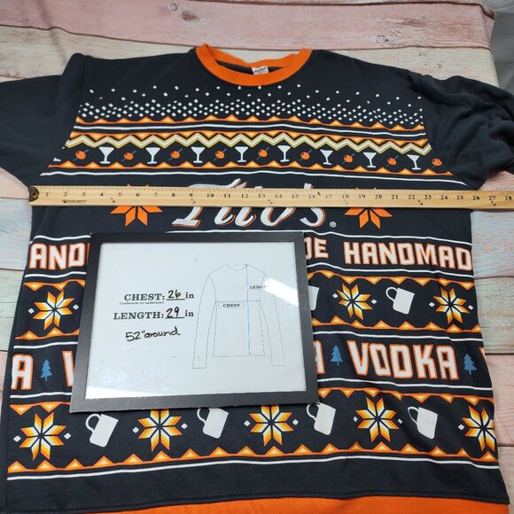 Tito's Handmade Vodka Ugly Christmas Sweater XL Pullover Embroidered - Picture 6 of 8